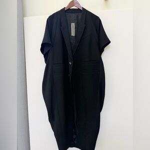 Rick Owen Long Blk Jacket size 8
